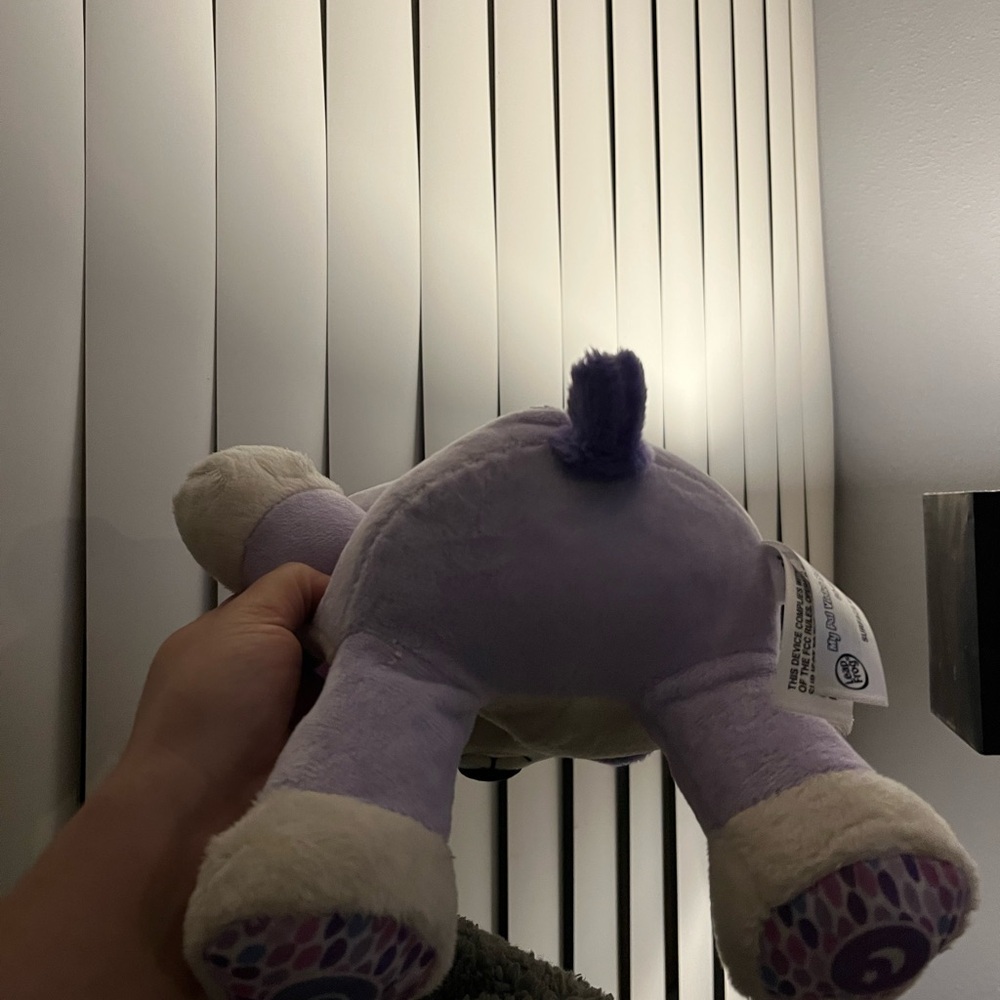 Interactive Purple and Cream Plush Puppy - Picture 5 of 5